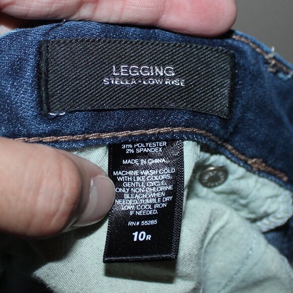 FREE WITH ANY PURCHASE❤️Express jeans leggings Stella low rise denim distressed - Picture 6 of 10